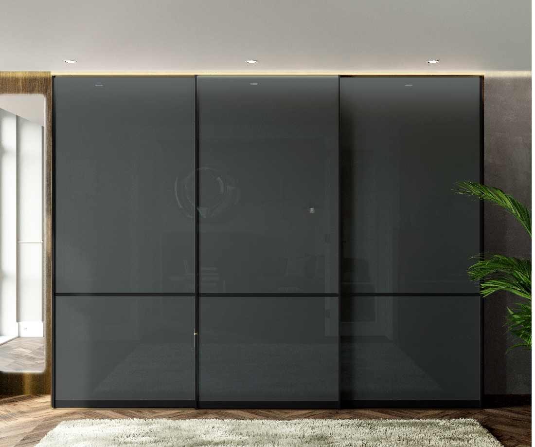 Fumo Blue Lacquered Glass